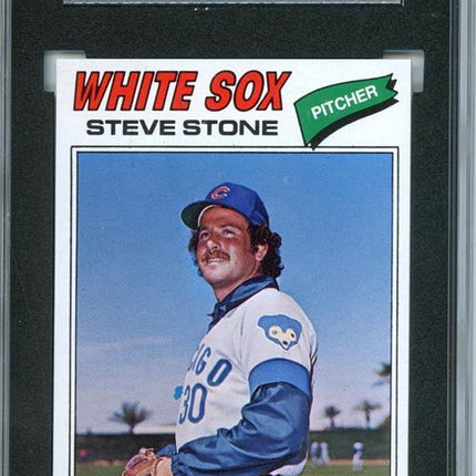 1977 Topps #17 Steve Stone 9 card progressive proof. image variation 24a