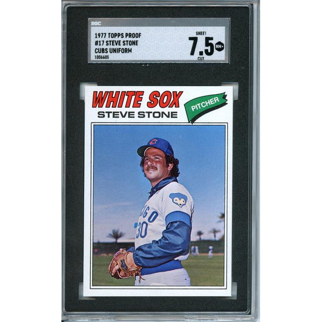 1977 Topps #17 Steve Stone 9 card progressive proof. image variation 24a