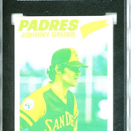 1977 Topps #286 Johnny Grubb 9 card progressive proof. 17a