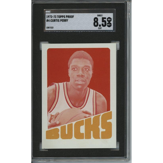 1972 Topps #4 Curtis Perry 9 card progressive proof. 64a