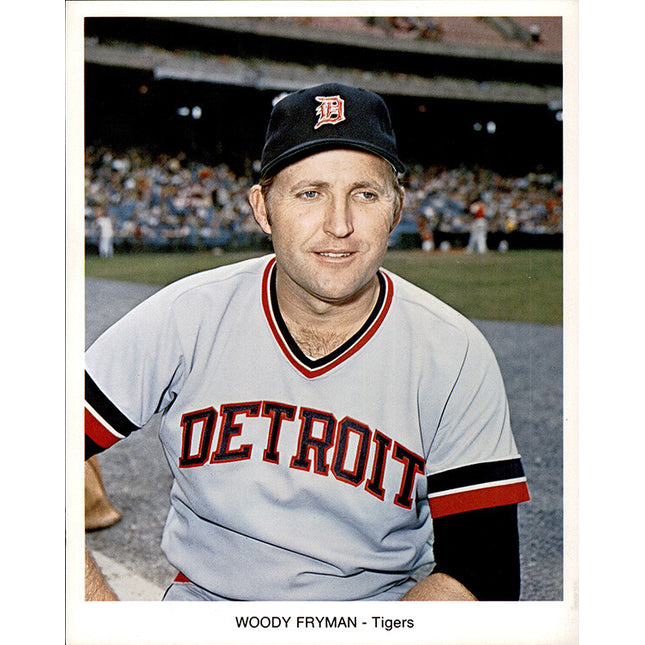 1973 Detroit Tigers Team Issued Woody Fryman 7" x 8 5/8" Color photo c06160
