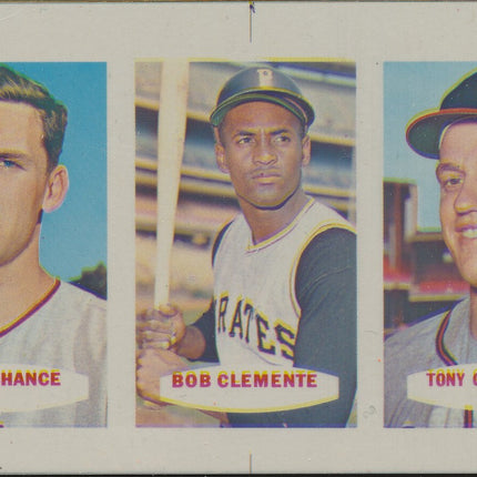 1967 Bazooka Panel #25-27 Acetate Proof Set of 4. Chance, Clemente, Cloninger
