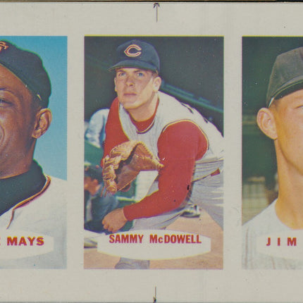 1967 Bazooka Panel #16-18 Acetate Proof Set of 4. Mays, McDowell, Kaat
