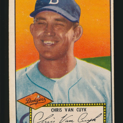 1952 Topps Baseball #53 Chris Van Cuyk Black Back (Ex) c05119
