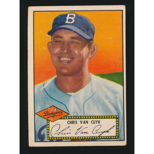 1952 Topps Baseball #53 Chris Van Cuyk Black Back (Ex) c05119