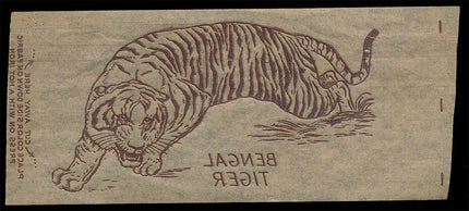 1940's Vintage Paper Iron On Animals Bengal Tiger Brown Unused EX c06105