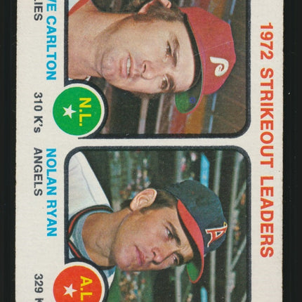1973 Topps Baseball #67 Strkeout Leaders Ryan/Carlton (Ex) c05065
