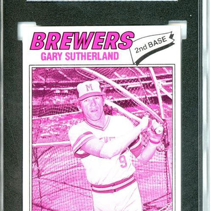 1977 Topps #307 Gary Sutherland 9 card progressive proof. 7a