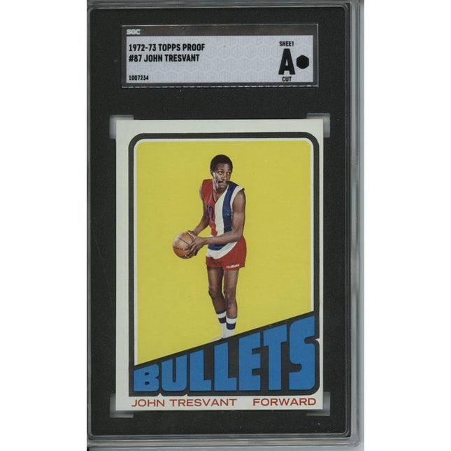 1972 Topps #87 John Tresvant 9 card progressive proof. 32a