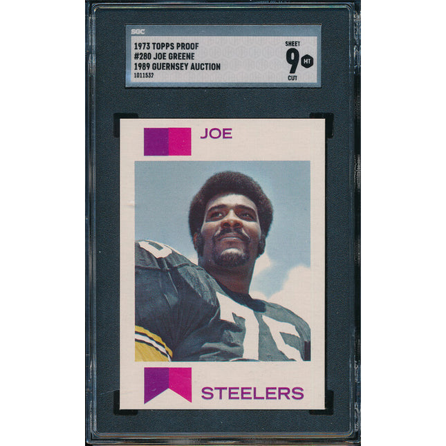 1973 Topps FB 8 Card Progressive Proof #280 Joe Greene 73TFB11