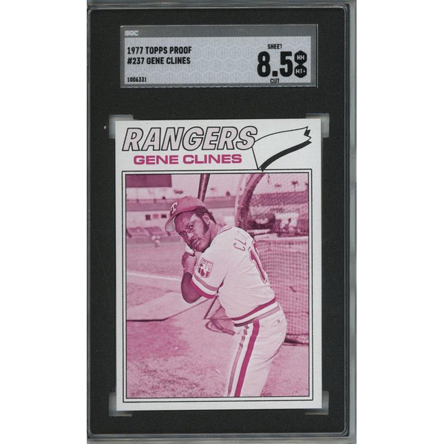 1977 Topps #237 Gene Clines 9 card progressive proof. 45a