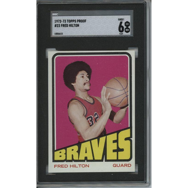 1972 Topps #23 Fred Hilton 9 card progressive proof. 21a