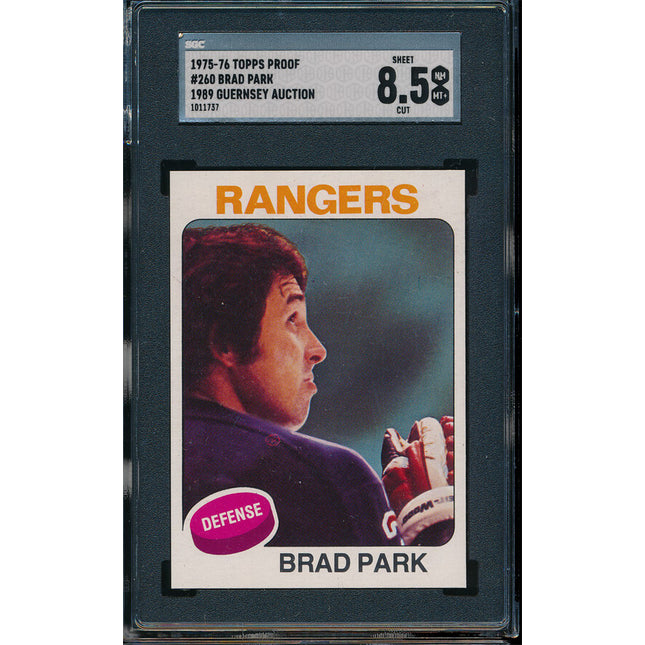 1975/76 Topps Hockey #260 Brad Park 11 Card Progressive Proof 75THC07