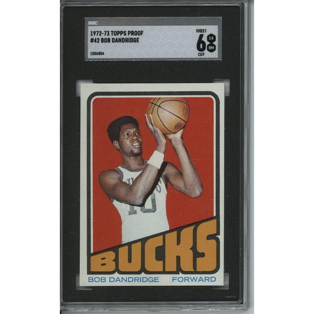 1972 Topps #42 Bob Dandridge 9 card progressive proof. 19a