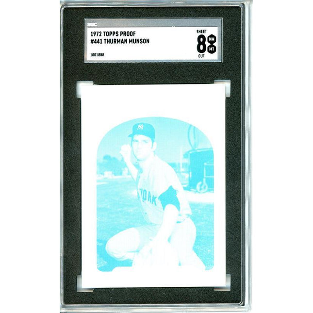 1972 Topps #441 Thurman Munson 6 card progressive proof. 63a