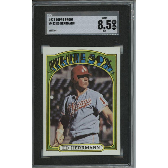 1972 Topps #452 Ed Hermann 7 card progressive proof. 23a