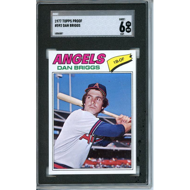 1977 Topps #592 Dan Briggs 9 card progressive proof. 31a