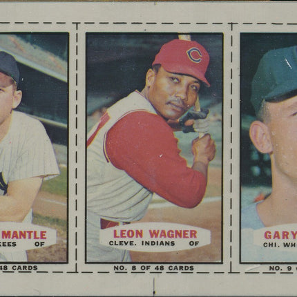 1967 Bazooka Panel #7-9 Acetate Proof Set of 4. Mantle, L.Wagner, G. Peters