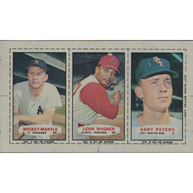 1967 Bazooka Panel #7-9 Acetate Proof Set of 4. Mantle, L.Wagner, G. Peters