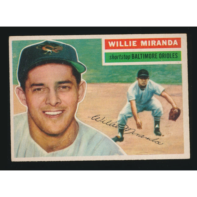1956 Topps Baseball #103 Willie Miranda Grey Back Ex++ c05304
