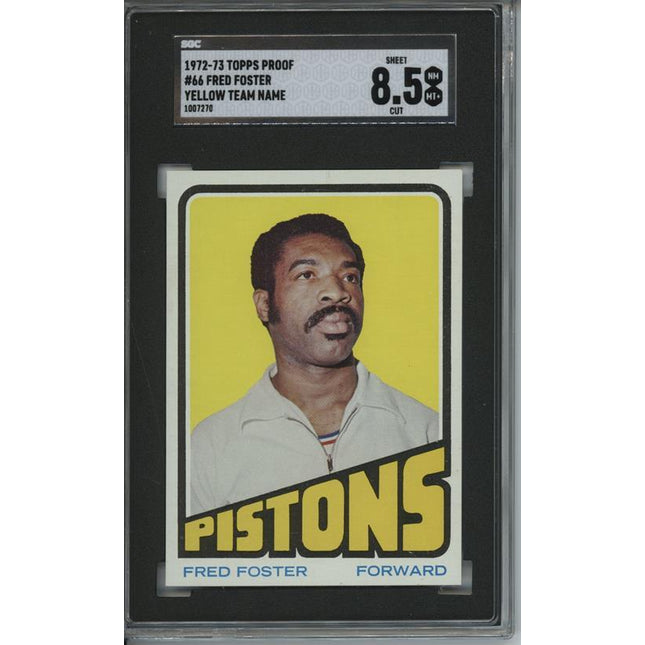 1972 Topps #66 Fred Foster 9 card progressive proof. Yellow Team Variation 28a