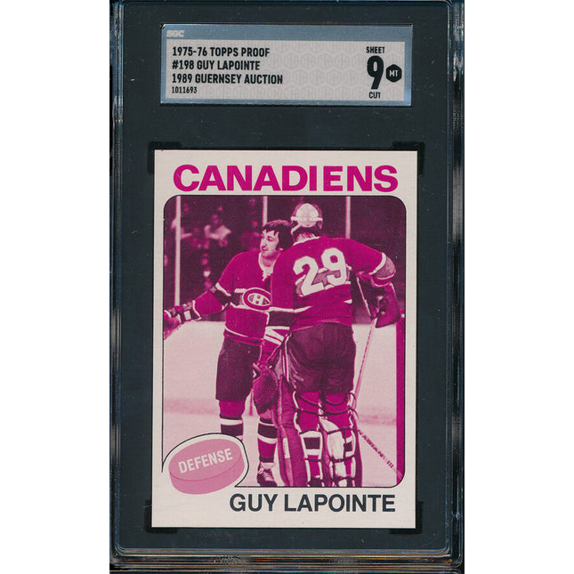 1975/76 Topps Hockey #198 Guy Lapointe 11 Card Progressive Proof 75THC21
