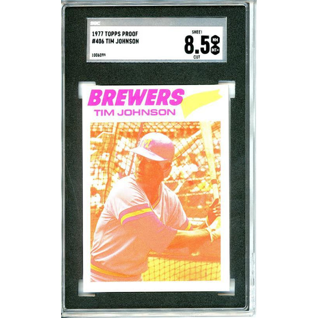 1977 Topps #406 Tim Johnson 9 card progressive proof. 22a