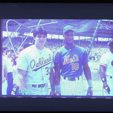 1991 Topps Stadium Baseball Strawberry & Canseco Unused Negative t0024