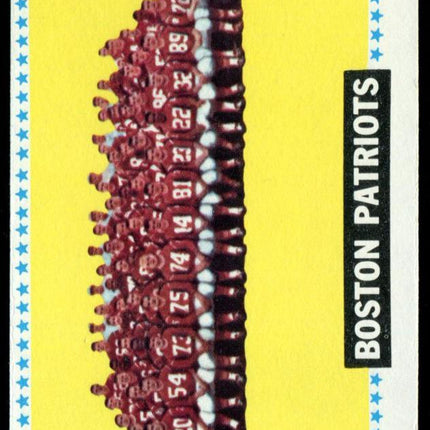 1964 Topps Football #21 Patriots Team Card NM++ C02162