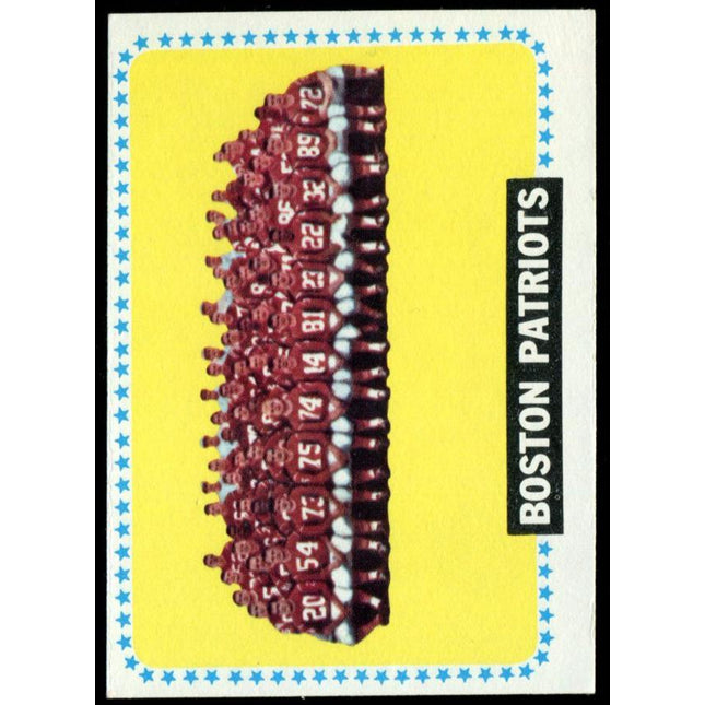 1964 Topps Football #21 Patriots Team Card NM++ C02162