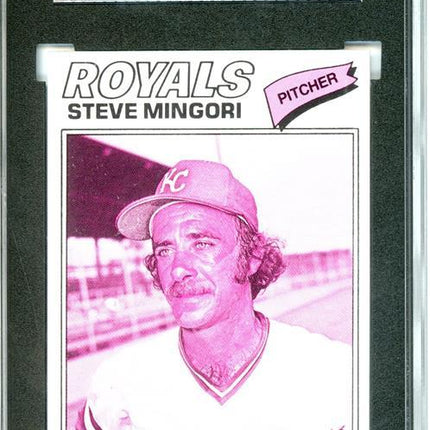 1977 Topps #313 Steve Mingori 9 card progressive proof. 13a