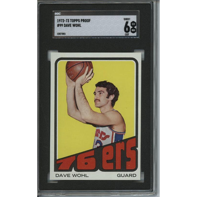 1972 Topps #99 Dave Wohl 9 card progressive proof. 37a