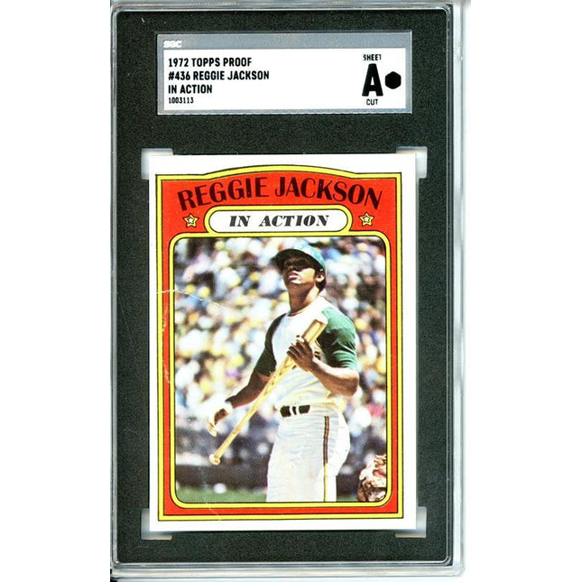 1972 Topps #436 Reggie (Action) Jackson 7 card progressive proof. 37a