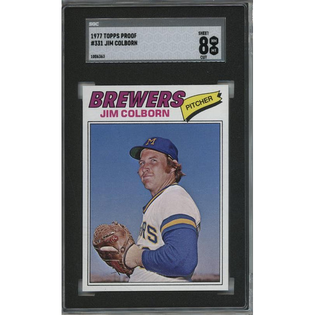 1977 Topps #331 Jim Colborn 9 card progressive proof. 44a