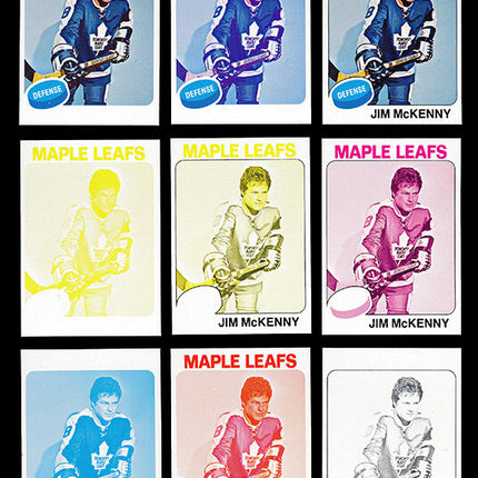 1975 Topps Hockey #311 Jim McKenny 11 Card Progressive Proof 75THC23