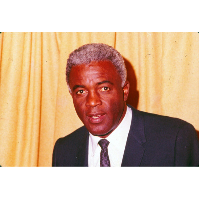 Original AP Jackie Robinson in a suit 60's70's Slide/Transparency Dodgers T0385