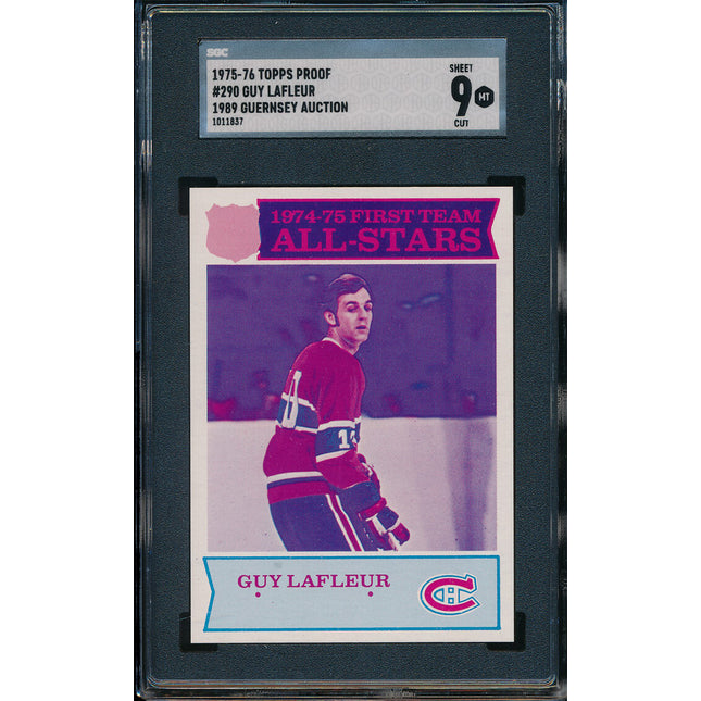 1975/76 Topps Hockey #290 Guy Lafleur All Star 11 Card Progressive Proof 75THC04