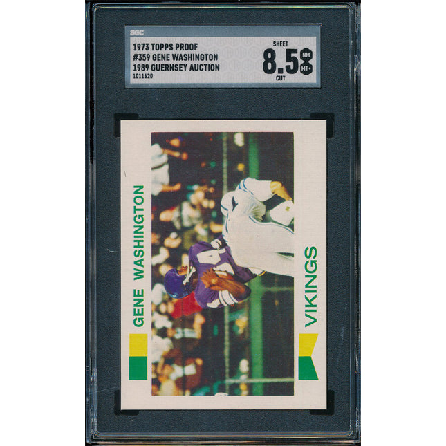 1973 Topps FB 8 Card Progressive Proof #359 Gene Washington 73TFB14