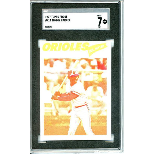 1977 Topps #414 Tommy Harper 9 card progressive proof. 23a