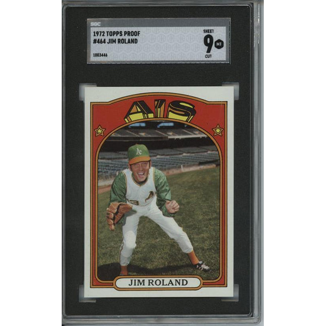 1972 Topps #464 Jim Roland 7 card progressive proof. 11a