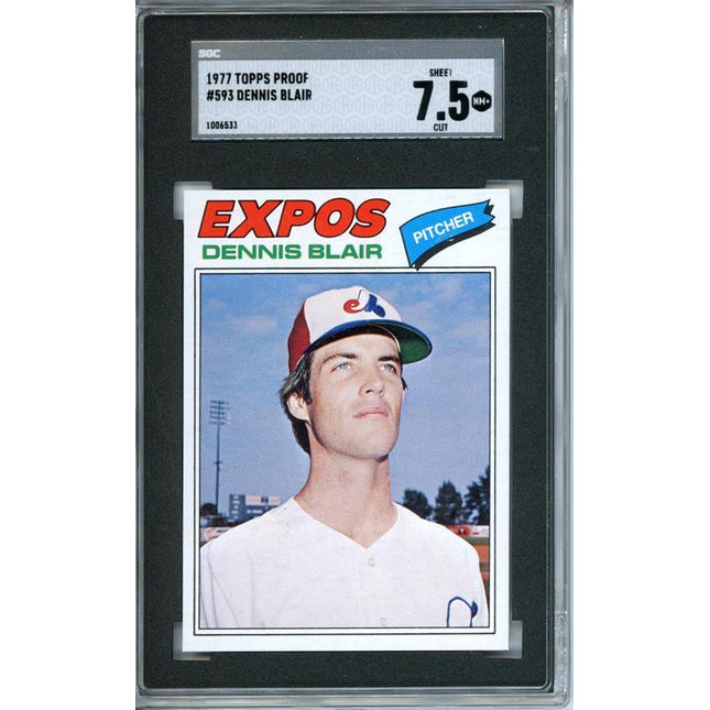 1977 Topps #593 Dennis Blair 9 card progressive proof. 35a
