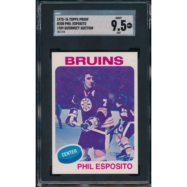 1975/76 Topps Hockey #200 Phil Esposito 11 Card Progressive Proof 75THC02