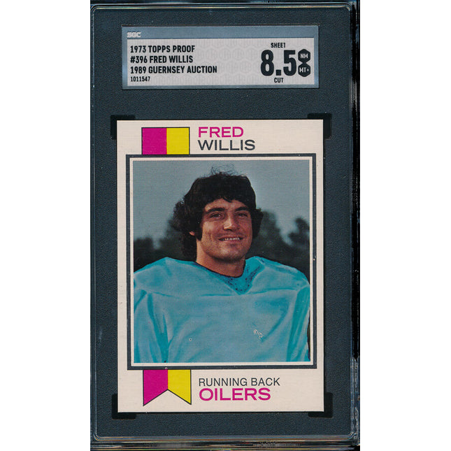 1973 Topps FB 8 Card Progressive Proof #396 Fred Willis 73TFB01
