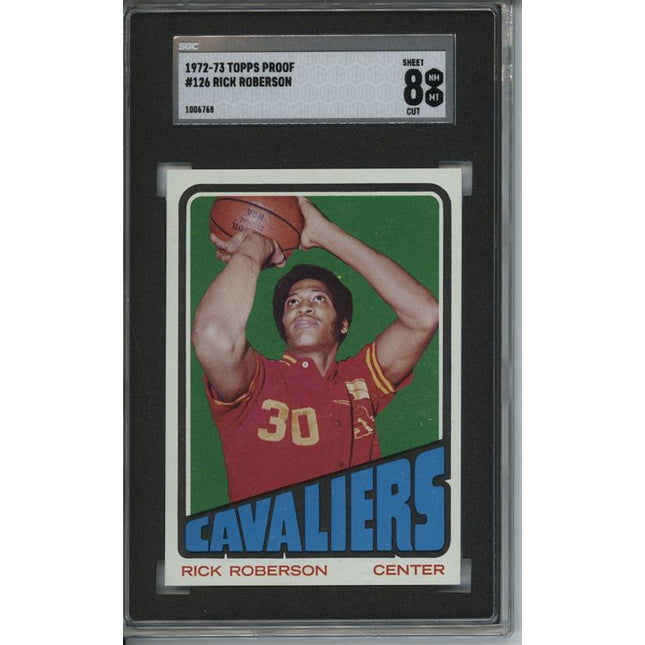 1972 Topps #126 Rick Roberson 9 card progressive proof. 45a