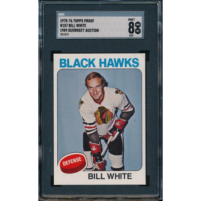 1975/76 Topps Hockey #157 Bill White 11 Card Progressive Proof 75THC13