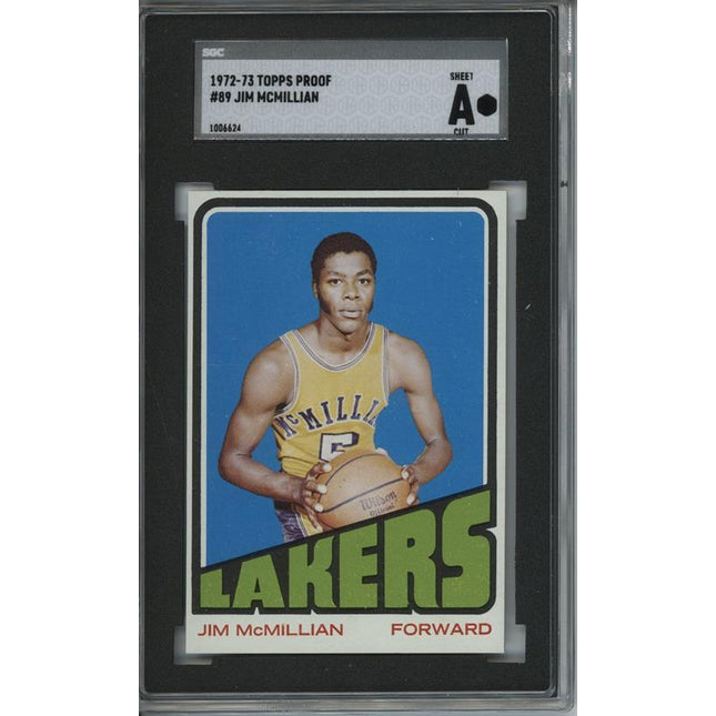 1972 Topps #89 Jim McMillian 9 card progressive proof. 22a