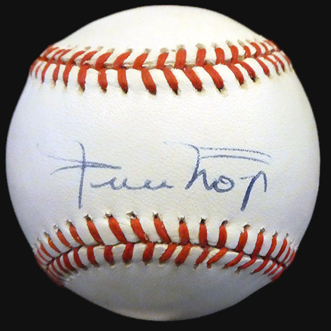 Willie Mays William White Official autographed Single signed baseball. This is a snow white ball signed on the sweet spot in crisp blue pen. Signature is 9/10 and ball is 9+/10. 