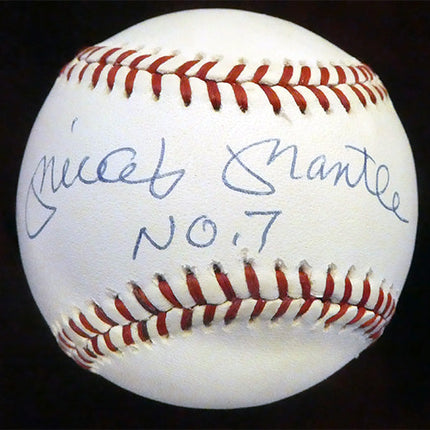 Mickey Mantle No. 7 Single signed baseball