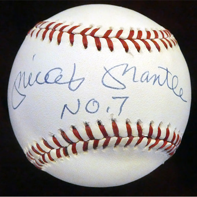 Mickey Mantle No. 7 Single signed baseball