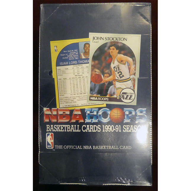 A 1990 factory sealed box of 36 NBA Hoops packs. Clean box with possible Jordan, Bird, Magic and more.